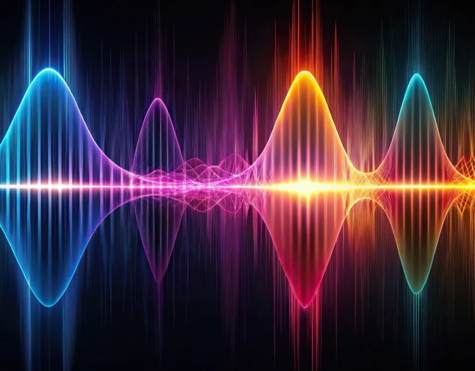 Sound wave graphic representing wedding venue sound limiters and live band volume levels